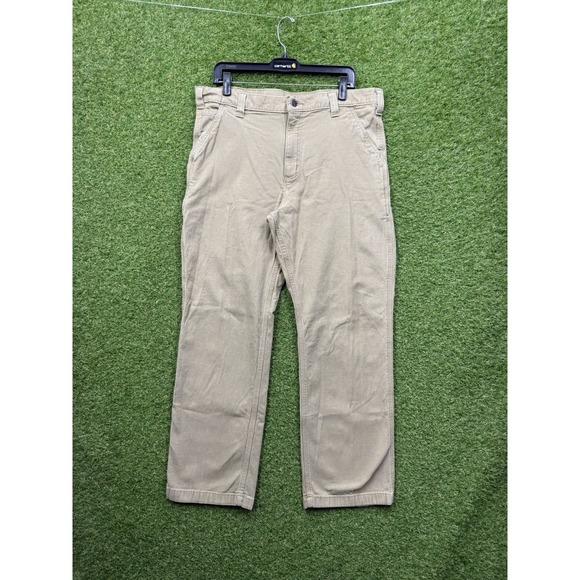Carhartt Other - Carhartt Carpenter Pants Mens 38x30 Relaxed Fit Khaki Workwear Tan 102291-253
